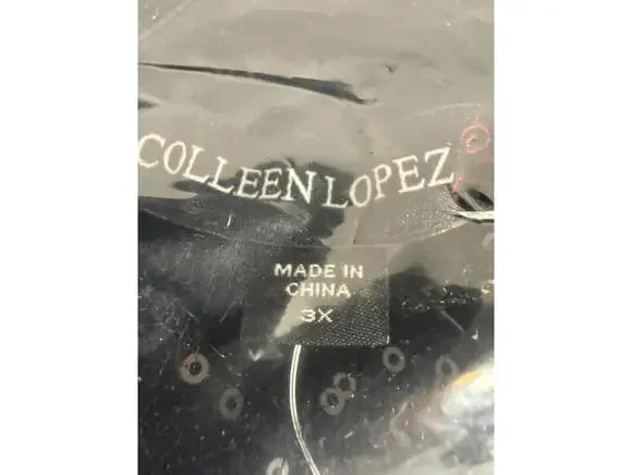 NWT Colleen Lopez Black Sequin Moto Jacket Sparkly Biker Blazer Size 3X - Picture 7 of 7